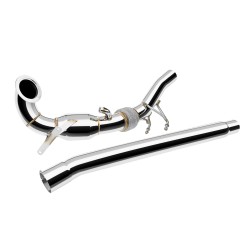 Nerezová downpipe pre Škoda Superb III 2.0 TSI 2015- s katalyzátorom 200CPSI Racing