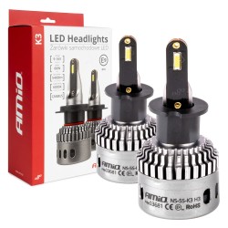 LED žiarovky hlavného svietenia K3 H3 12V 6000K canbus