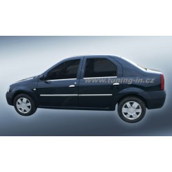 Dacia Logan - nerez chrom bočné ochranné dverné lišty - OMSA LINE