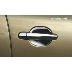 Škoda Roomster facelift - Kryty kľučiek plné, ušľachtilá oceľ (2 + 2 ks bez zámku)