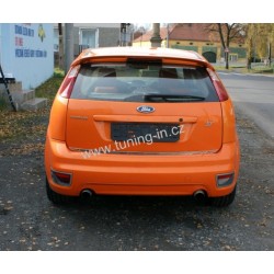 Ford Focus II 05-07 - Nerez chrom zadná lišta pod ŠPZ Omsa line