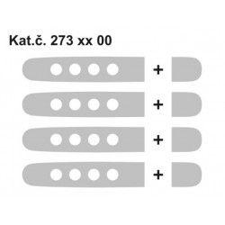 Škoda Superb - Kryty kľučiek dierované, ABS čierna metalíza (4 + 4 ks bez zámku)