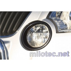 Škoda Yeti - Rámčeky hmlových svetiel - ABS čierna metalíza