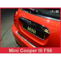 NEREZ Kryt prahu zadných dverí Mini Cooper III F56 - nerez / červený karbon
