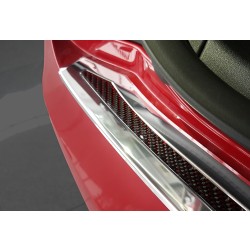 NEREZ Kryt prahu zadných dverí Tesla S - nerez-červený karbon