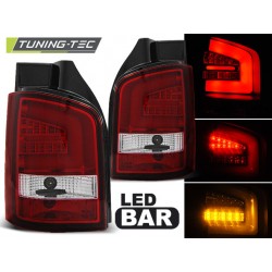 VW T5 10-15 - zadné LED svetlá červeno biela LED BAR