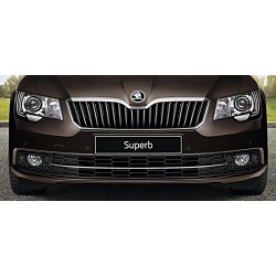 Škoda Superb II facelift - 3-dielne lišty nárazníka chróm