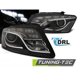 Audi Q5 08-12 - predné čierna svetlá s LED denným svietením TRU