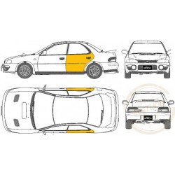 Subaru Impreza 97-00 - Laminátové dvere (pravé zadné)