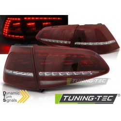 VW GOLF 7 13-17 HTB. - zadné LED svetlá červeno biele R LOOK s dynamickým blinkerom