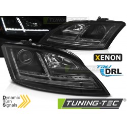 Audi TT 06-10 - predné čierna svetlá s LED denným svietením xenón a dynamickým blikačom