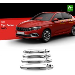 Nerez kryty kľučiek Fiat Tipo Sedan FL - 8 ks