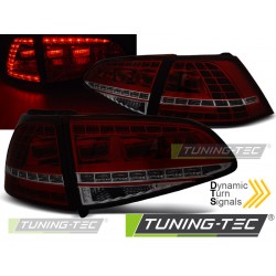 VW GOLF 7 13-17 HTB. - zadné LED svetlá červeno dymová GTI LOOK s dynamickým blinkerom