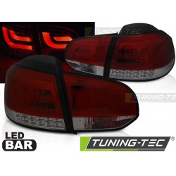 VW GOLF 6 08-12 - zadné LED svetlá červeno dymové LED BAR