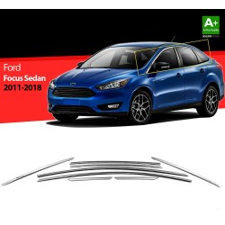 Nerez lišty hornej hrany okien dverí Ford Focus III Sedan