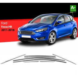 Nerez lišty hornej hrany okien dverí Ford Focus III Hatchback