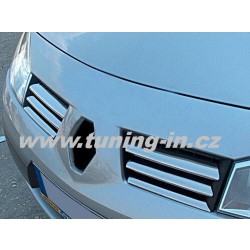 Renault Megane II 03-06 - nerez chrom lišty prednej masky - OMSA LINE
