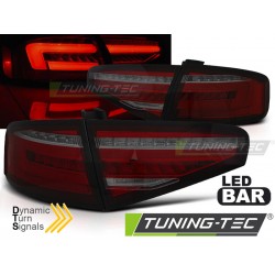 AUDI A4 B8 12-15 SEDAN - zadné LED svetlá červeno dymová s dynamickým blinkerom