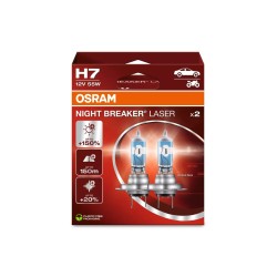 OSRAM NIGHT BREAKER LASER autožiarovky H7 - o 150% viac svetla, 2 ks v balení