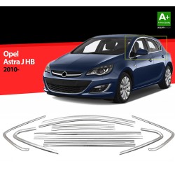 Nerez lišty okolo okien dverí Opel Astra J Hatchback