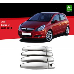Nerez kryty kľučiek Opel Corsa D - 8 ks