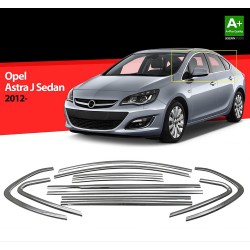 Nerez lišty okolo okien dverí Opel Astra J Sedan