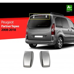 Chrómové kryty pántov otváranie zadných dverí Peugeot Partner Tepee