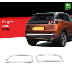 Nerez rámčeky výfuku Peugeot 3008 II