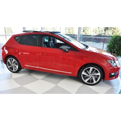 Nerez + ABS lišty dverí Seat Leon 5F