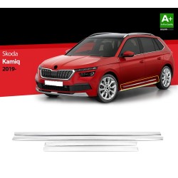 Nerez + ABS lišty dverí Škoda Kamiq