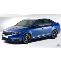Nerez + ABS lišty dverí Škoda Octavia III