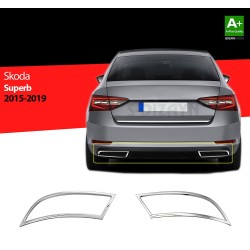 Nerez rámčeky koncoviek výfuku Škoda Superb III