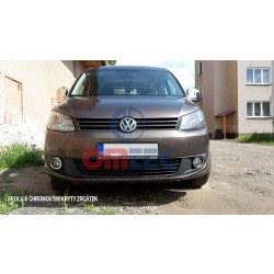 VW Caddy facelift 2010+ - nerez chrom rámčeky predných hmloviek - OMTEC