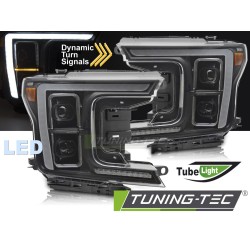 FORD F150 MK13 2017-2020 - predné svetlá FULL LED čierna DRL