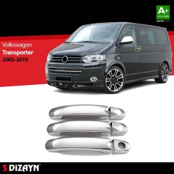 Nerez kryty kľučiek Volkswagen Transporter T5 - 6 ks