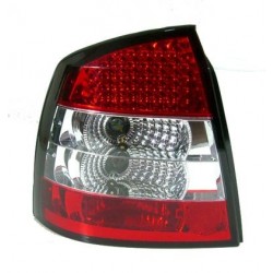 Zadné číre lampy Opel Astra G 3 / 5d LED červeno / kryštálové