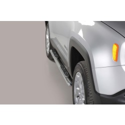 <p>nerezový boční oválný rám - rozměr 95x60mm s černými plastovými stupátky pro Jeep Renegade / Trailhawk, od r.v. 2014- </p>