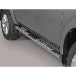 Nerez bočné dizajnové nášľapy Mitsubishi L200 V double/extra cab
