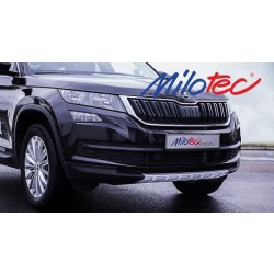 Škoda KodiaQ - ochranná lišta predného nárazníka, ABS - strieborné matné