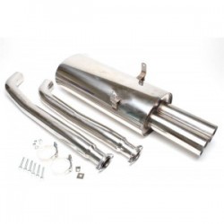 TA Technix športové nerezový catback výfuk - BMW 3 E36 325i / 328i okrem Compact, 2x 76 mm rovná nerezová koncovka bez uzáverom