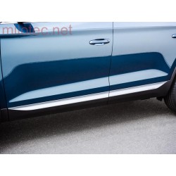 Škoda KodiaQ 2016- - Lišty bočných dverí M-TRACK - strieborné matné