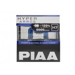 Autožiarovky PIAA Hyper Arros 5000K H7 - o 120 percent vyššiu svietivosť, jasne biele svetlo s teplotou 5000K