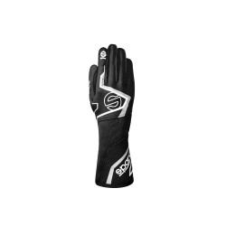 Kartingové rukavice Sparco K-TIDE+, s homologáciou FIA, farba čierna