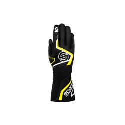 Sparco rukavice TIDE+, s homologáciou FIA, farba čierno-žltá