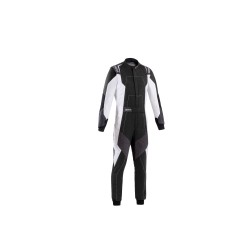 Závodná kombinéza Sparco X-LIGHT FULL EFFICIENCY, s homologáciou FIA, farba čierno-biela