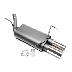 TA Technix športový výfuk - Opel Corsa C 3 / 5dver. (00-06), 2x 76 mm rovná nerezová koncovka s obrubou