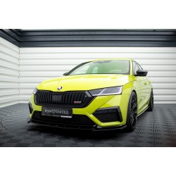 Škoda Octavia IV RS spojler pod predný nárazník V1 Maxton design