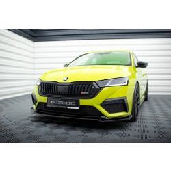 Škoda Octavia IV RS spojler pod predný nárazník V2 Maxton design