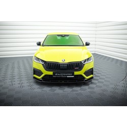 Škoda Octavia IV RS spojler pod predný nárazník V3 Maxton design