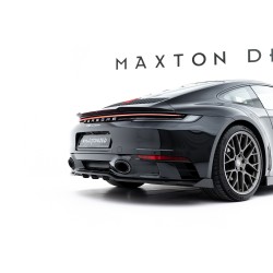 Porsche 911 992 Carrera/Carrera S Aero, středový spoiler pod zadní nárazník s žebrováním v.2, maxton design